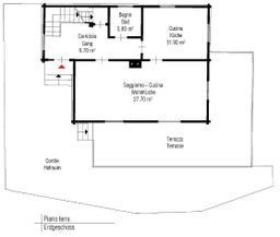 Grundriss, Wohnung am Reschensee, Vinschgau, Italien